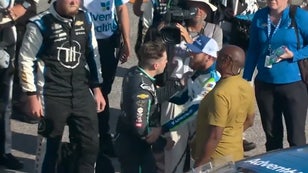 Ross Chastain and Noah Gragson get into a post race fight at Kansas speedway