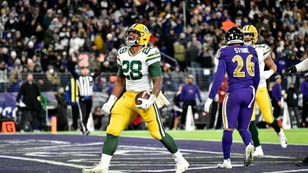 AJ Dillon Compliments Green Bay Police After Shove By Cop At Lambeau
