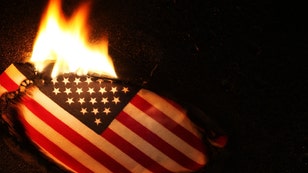 Communists Burn American Flags Outside Jason Aldean Concert