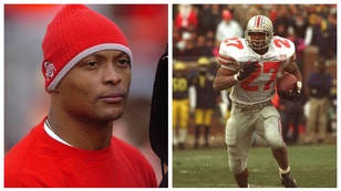 Eddie George gives passionate speech before Ohio State-Michigan game.