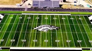 grandview-high-school-football-texas-zebra-mascot-field-end-zone-helmets