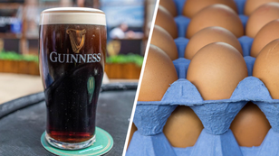 Pint of Guinness and Raw Eggs