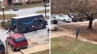 Amazon delivery truck looting