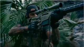 "Land of Bad" trailer promises action. (Credit: Screenshot/YouTube https://www.youtube.com/watch?v=PjWlzMrFT3k)