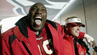 Sapp and Gruden celebrate victory