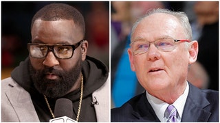 Former NBA player Kendrick Perkins argues with George Karl after implying NBA voters are racist. (Credit: Getty Images)