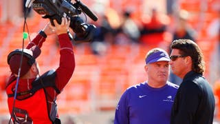 Former TCU coach Gary Patterson and current Oklahoma State HC Mike Gundy from the Big 12