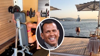 ARod girlfriend workout on yacht