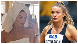 Alica Schmidt Shares A Selfie In Nothing But A Towel Ahead Of A Long Day Of Modeling