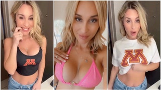 OnlyFans star Allie Rae says the Minnesota Gophers football team blocked her on Instagram. Why was she blocked? She reacts with OutKick. (Credit: Allie Rae)