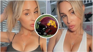 Allie Rae can't wait to soak up some college football. The OnlyFans star tweeted about her excitement for Minnesota football. (Credit: Getty Images and Allie Rae)