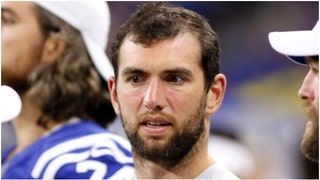 Andrew Luck is back in the world of football, but he's not slinging passes. The former Colts QB is an assistant at Palo Alto High School. (Credit: Getty Images)