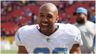 Chargers running back Austin Ekeler claims he's "underpaid." (Credit: Getty Images)