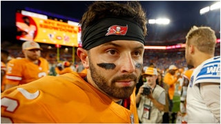 Tampa Bay Buccaneers quarterback Baker Mayfield said he "sucked" during a 20-6 loss to the Detroit Lions. He didn't play well. (Credit: Getty Images)