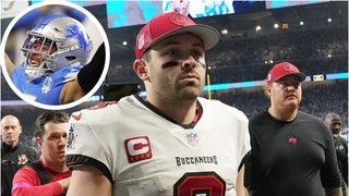Dan Miller's call of Baker Mayfield's interception during the Lions/Bucs game is going viral. Listen to the audio of his call. (Credit: Getty Images)