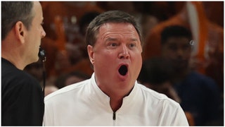 Coach Bill Self out against Howard. (Credit: Getty Images)