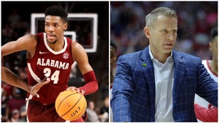 Alabama basketball coach Nate Oats defends playing Brandon Miller. (Credit: Getty Images)