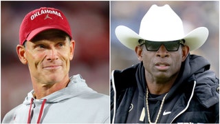Oklahoma coach Brent Venables took an unprompted shot at Deion Sanders and the Colorado coach's use of the transfer portal. (Credit: Getty Images)