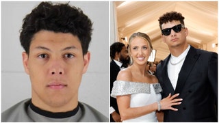 Brittany Mahomes deletes cryptic messages amid Jackson Mahomes' legal issues. (Credit: Johnson County Jail KS and Getty Images)