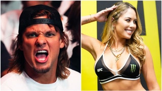 Is Theo Von the new king of rizzing up women? He was spotted chatting with UFC octagon girls Brittney Palmer and Arianny Celeste. (Credit: Getty Images)