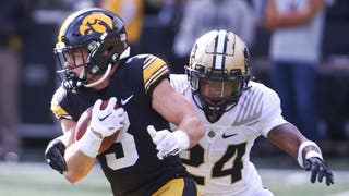 Iowa did not complete a pass to a wide receiver against Purdue