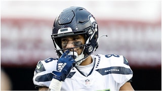 Seattle Seahawks receiver Cade Johnson was taken to a hospital after suffering a concussion against the Vikings. (Credit: Getty Images)