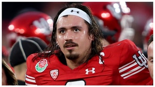 QB Cam Rising tore his ACL in the Rose Bowl against Penn State. (Credit: Getty Images)