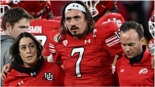 Utah QB Cam Rising's return to the field has been delayed because his injury was much worse than the public knew. He revealed the full truth. (Credit: Getty Images)