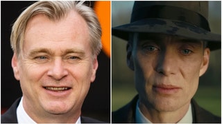 Christopher Nolan has weighed in on speculation he actually detonated an atomic bomb while filming "Oppenheimer." What did he do? (Credit: Getty Images and YouTube video screenshot/https://www.youtube.com/watch?v=uYPbbksJxIg)