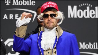 Colby Covington dresses as founding father for UFC 296 presser. (Credit: Getty Images)