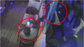 Man attacks woman after being thrown out of Service Bar DC. (Credit: Screenshot/Instagram Video https://www.instagram.com/p/Czo179Hx3BZ/)