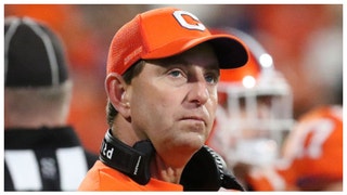 Clemson coach Dabo Swinney says he made secretaries watch the film of the South Carolina loss. (Credit: Getty Images)
