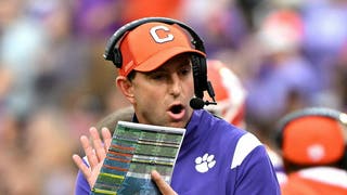 Auburn in contact with Clemson coach Dabo Swinney's reps. (Photo by Grant Halverson/Getty Images)