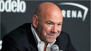 Dana White removed Peloton bikes from a UFC training facility after the company had an issue with a Theo Von podcast. Watch the video. (Credit: Getty Images)