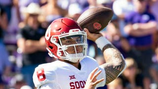 Will Oklahoma quarterback Dillon Gabriel play against Texas. (Photo by Emil Lippe/Getty Images)