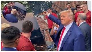Donald Trump parties with Iowa State frat before Iowa game.
