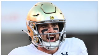 Former Notre Dame QB Drew Pyne transferring to Arizona State. (Credit: Getty Images)