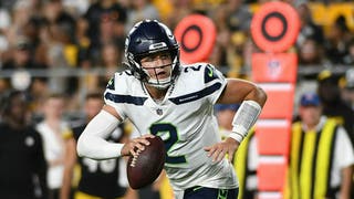 Seattle Seahawks QB Drew Lock tests positive for COVID. (Photo by Justin Berl/Getty Images)