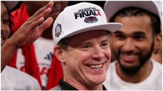 FAU basketball coach Dusty May raises tampering concerns. (Credit: Getty Images)