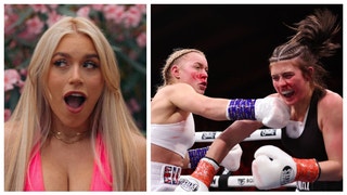 Model Elle Brooke wins boxing match against Faith Ordway. (Credit: Getty Images and Instagram)