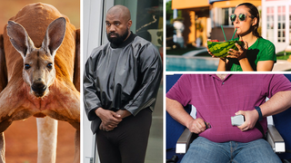 Kanye West Hosts Naked Sushi Buffet, Man Fights Kangaroo, Rum Melons & Free Airplane Seats For Fat People