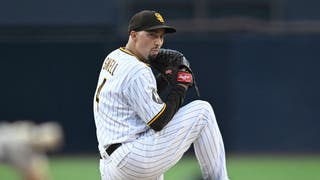 Padres LHP Blake Snell pitches vs. the Pittsburgh Pirates at Petco Park in San Diego.