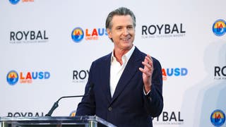 e956d0c7-George Clooney, California Governor Gavin Newsom and Senator Laphonza Butler celebrate the second year of The Roybal Film and Television Production School
