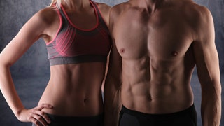 f58dba07-Fit couple, strong muscular man and slim woman