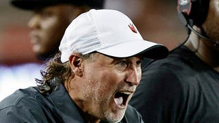 Houston coach Dana Holgorsen says he's "tired" of dealing with his team after beating Rice. (Photo by Bob Levey/Getty Images)