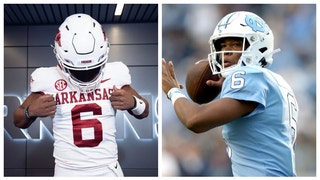 Former UNC quarterback Jacolby Criswell transfers to Arkansas. (Credit: Getty Images and Instagram/Jacolby Criswell)