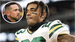 Packers head coach Matt LaFleur wants people to believe Jaire Alexander's antics prior to the Carolina game didn't cause his suspension. (Credit: Getty Images)