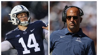 Penn State coach James Franklin talks Sean Clifford's performance against Northwestern. (Credit: Getty Images)