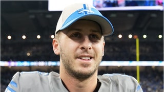 Detroit Lions QB Jared Goff cooked a reporter in hilarious fashion when asked about the 49ers having more "superstars." (Credit: Getty Images)