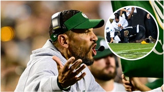 Colorado State coach Jay Norvell doesn't think there was any malice in Henry Blackburn's hit that sent Travis Hunter to the hospital. (Credit: Getty Images)